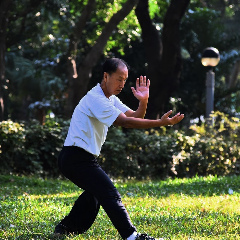 Tai Chi instructor training in park